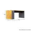 Hexa Engineered Wood Coffee Table In Slate Grey And Giant Wood