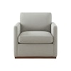 Bobby Boucle Fabric Lounge Chair in White Colour