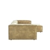 Elegantedge Wood Left Aligned 3-Seater With Upholstery Non Storage Sofa In Brown Colour