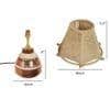 Hand Knitted Earthen Lamp with Jute Shade on Rosewood Manji (7x7x18")