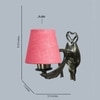 Devansh Metal Electric Wall Light in Antique Gold Colour with Pink Shade Count of 1 Light