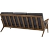 Scandinavian Aston Three Seater Sofa Brown Walnut Finish