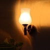 Devansh Metal Electric Wall Light in Gold Colour with White Shade Count of 1 Light
