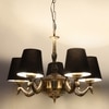 Devansh Gold Antique Wall Mounted Lamp With Black  Cotton Shade