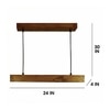 Felix 24 Brown Wooden LED Hanging Lamp