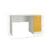 Celestia Kids Study Set with Desk Bookshelf and Wooden Chair in Mango Yellow Colour