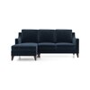 Abbey Sectional Sofa (Colour : Cobalt, Cushion : Soft, Seater : Left Aligned 2 Seater + Left Aligned Chaise)