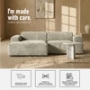 Sophisticated Wood Right Aligned 2-Seater With Upholstery Non Storage Sofa In White Colour