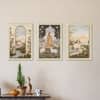 The Castle Decor Vintage Mughal Theme Wall Art Set of 3 11x17 Inch