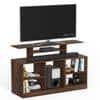 Bevlyn Engineering Wood Floor Standing Tv Entertainment Unit In Brown Maple Finish