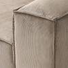 Elegantedge Wood Right Aligned 3-Seater With Upholstery Non Storage Sofa In White Colour