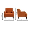 Terren Boucle Fabric Lounge Chair in Orange