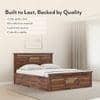 Fidora Solid Wood King Box Storage Bed In Teak Finish