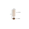 Marianne Off White Fabric Shade Table Lamp with Natural Wooden Base