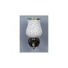 Barkley Antique Metal Peacock Wall Lamp with Multicolor Mosaic Glass