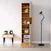 Hexa Red Wooden 2 Door Wardrobe with Hanging Space in Giant Wood and Frosty White Colour