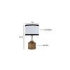 Edna Multicolour Fabric Shade Table Lamp with Natural Wooden Base