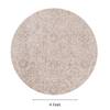 Neulooms Handloom Knotted Reversible Flatweave Round Rug Wheat or Ivory 4ft