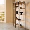 Andaman Katchall Solid Wood Shelving Unit in Black Colour