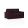 Apollo Compact High Back 2 Seater  Fabric Sofa In Deep Plum Velvet Colour