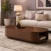 Rivona Sheesham Wood Capsule Coffee Table in Walnut Finish