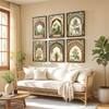 The Castle Decor Madhubani Pichwai Wall Art Set of 6 Design 2 10x13 Inch