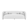 Zenol Boucle Fabrict 3 Seater Sofa In White