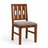 Globally Indian Vihana Solid Sheesham Wood 6 Seater Dining Table Set 6 Chairs Grey