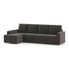 Apollo Compact Sofa (Colour : Smoke, Cushion : Hard, Back Type : High Back, Seating Capacity : Left Aligned 3 Seater + Left Aligned Chaise)