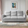 Alvaro Velvet 3 Seater Sofa Grey Color