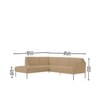 Modernelegance Wood Right Aligned 3-Seater With Upholstery Non Storage Sofa In Brown Colour
