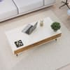 Hexa Engineered Wood Coffee Table With Metal Legs In Frosty White