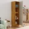 Hexa Red Wooden 1 Door Wardrobe with Huge Storage Space in Giant Wood and Frosty White Colour