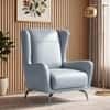 Aile Lounge chair In Powder Blue Leatherette