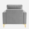 Arab Velvet 1 Seater Sofa Grey Color