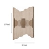 Handmade Wool Shaped Rug Modern Minimalist Beige 9 x 12 Feet Carpet