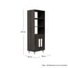 Hexa Engineered Wood Bookshelf Multipurpose Storage Rack in Flower Wenge Colour