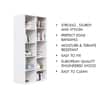 Hexa Engineered Wood Bookshelf Multipurpose Storage Rack in Frosty White Colour