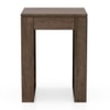 Epsilon Solid Wood Side Table In Danish Walnut Finish