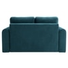 Alfon 2 Seater Velvet Pull Out Sofa Cum Bed with Storage In T Blue