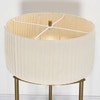 Devan Metal Multiutility Shelf Floor Lamp With Off White Cotton Shade