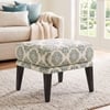 Morgen Ottoman In Aqua Fleur Damask Colour