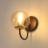 Eliante Modern Wall Lights Mild Steel, Glass & Glass Material Brown,Gold & Champaign Finish