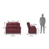 Griffin Recliner Two Seater - Crimson Burgundy