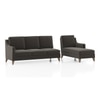 Abbey Sectional Sofa (Colour : Smoke Grey, Cushion : Soft, Seater : Right Aligned 3 Seater + Right Aligned Chaise)
