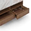 Tavo Solid Wood and Toronto Coffee Table In Antique Amber Finish