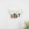 Minimal 2 Light Metal Antique Brass Finish Wall Light With Frosted White Glass