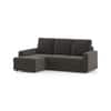 Apollo Compact Sofa (Colour : Smoke, Cushion : Hard, Back Type : Regular, Seating Capacity : Left Aligned 2 Seater + Left Aligned Chaise + Ottoman)
