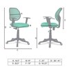 Jaazza Low Back Ergonomic Chair in Dark Green Colour