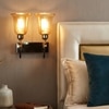 Eliante Modern Wall Lights Mild Steel & Glass Material Gold & Champaign Finish